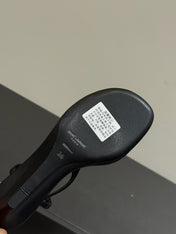 YSL WEDGE THONG SANDALS 25S IN BLACK LAMBSKIN WITH GOLD HARDWARE