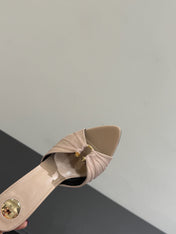 YSL HIGH HEEL 25S 100 MM IN BEIGE LAMBSKIN