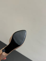 YSL HIGH HEEL 25S 100 MM IN BEIGE LAMBSKIN