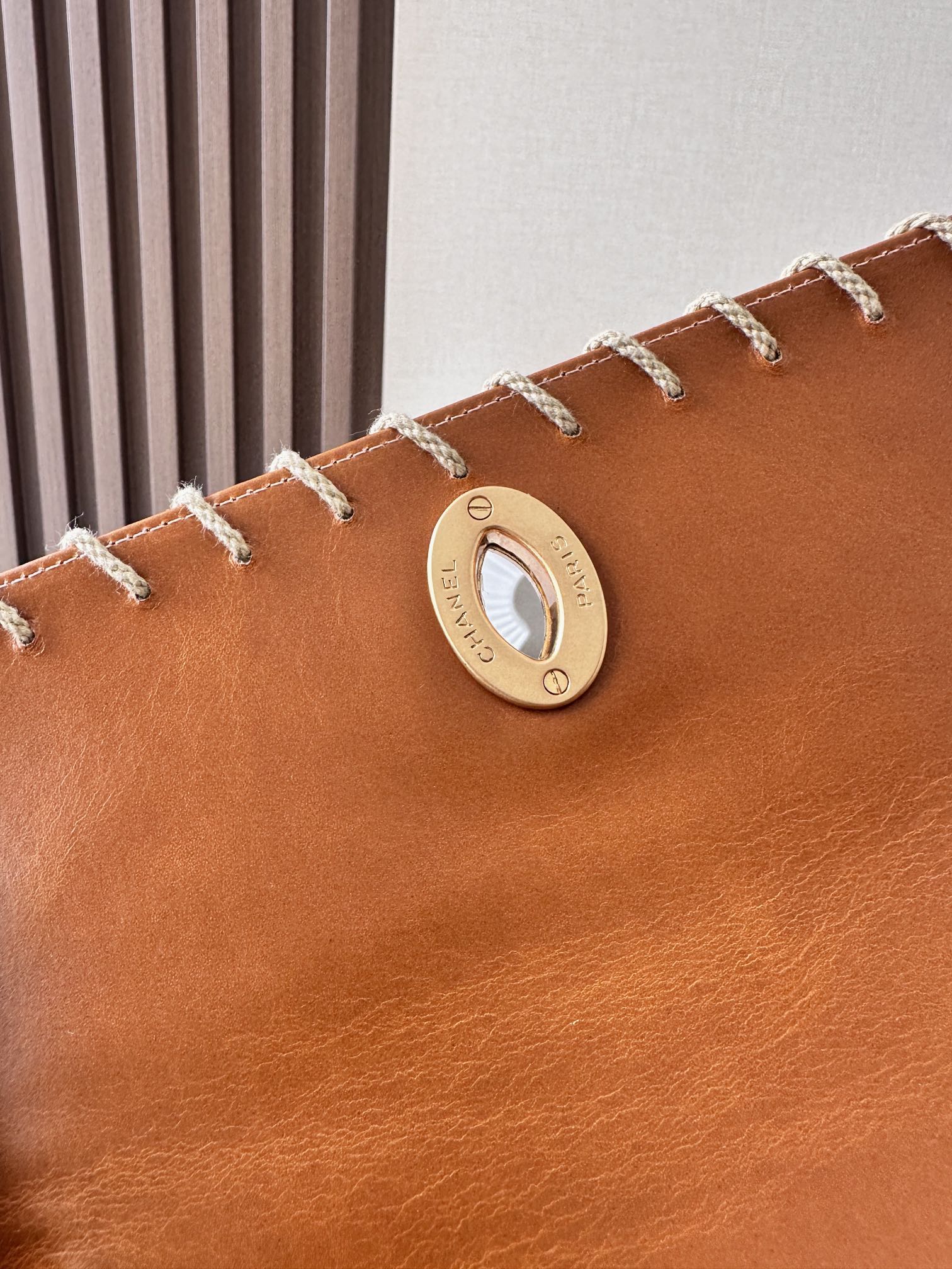 CHANEL 25S FLAP BAG 34 IN BROWN CALFSKIN WITH GOLD HARDWARE