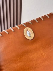 CHANEL 25S FLAP BAG 34 IN BROWN CALFSKIN WITH GOLD HARDWARE