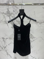 YSL 25S VELVET HALTER TOP STYLE 129