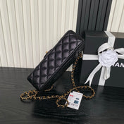 CHANEL 25S FLAP BAG 22 CM IN BLACK CAVIAR WITH GOLD HARDWARE