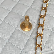 CHANEL 25S FLAP BAG 22 IN LIGHT BLUE CALFSKIN GOLD HARDWARE