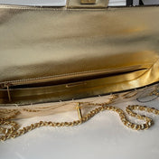 CHANEL 25S FLAP BAG 29 IN METALLIC GOLD CALFSKIN
