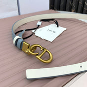 DIOR 25S BELT 20 MM IN STEEL BLUE CALFSKIN 568720