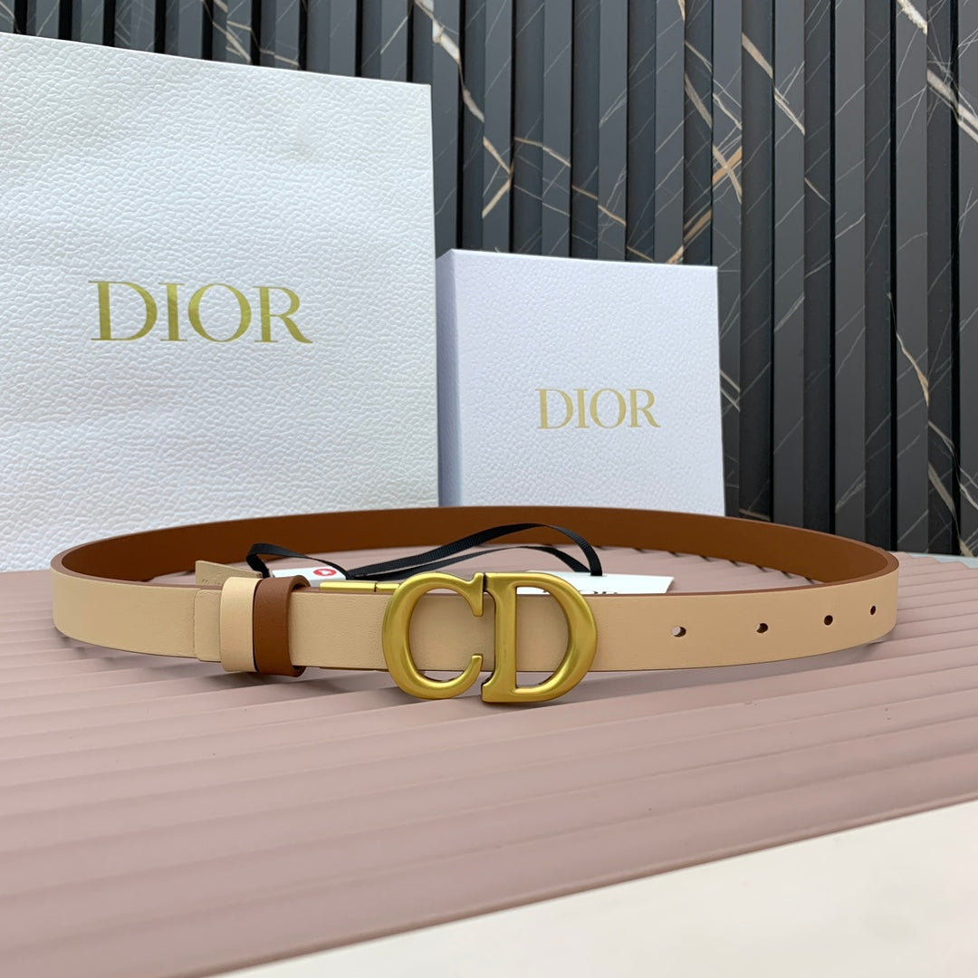 DIOR 25S BELT 20 MM IN BROWN CALFSKIN 568721