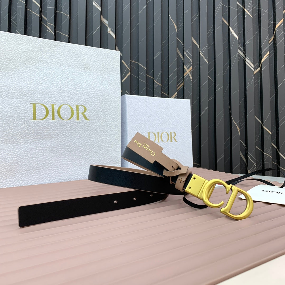 DIOR 25S BELT 20 MM IN TAN BEIGE CALFSKIN 568722