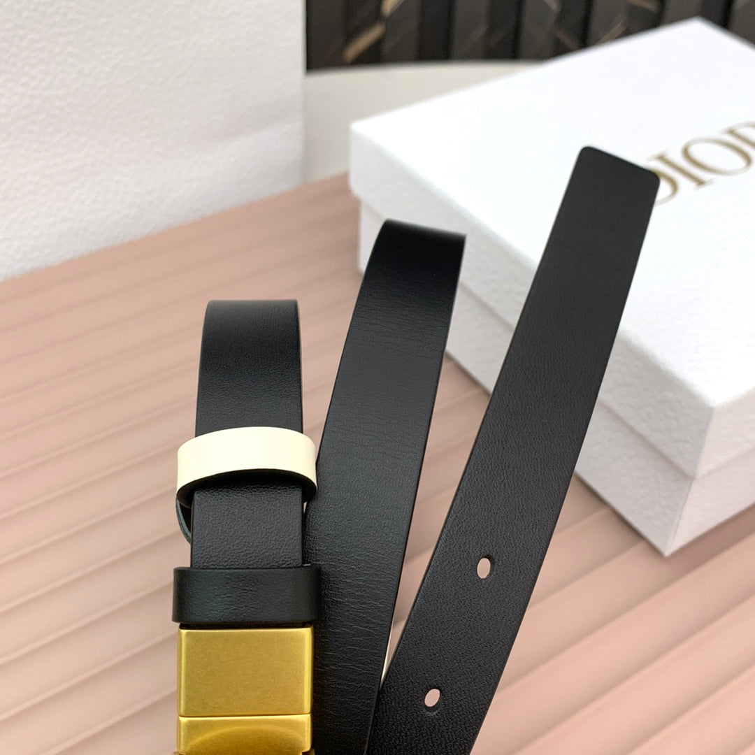 DIOR 25S BELT 20 MM IN BLACK CALFSKIN 568723