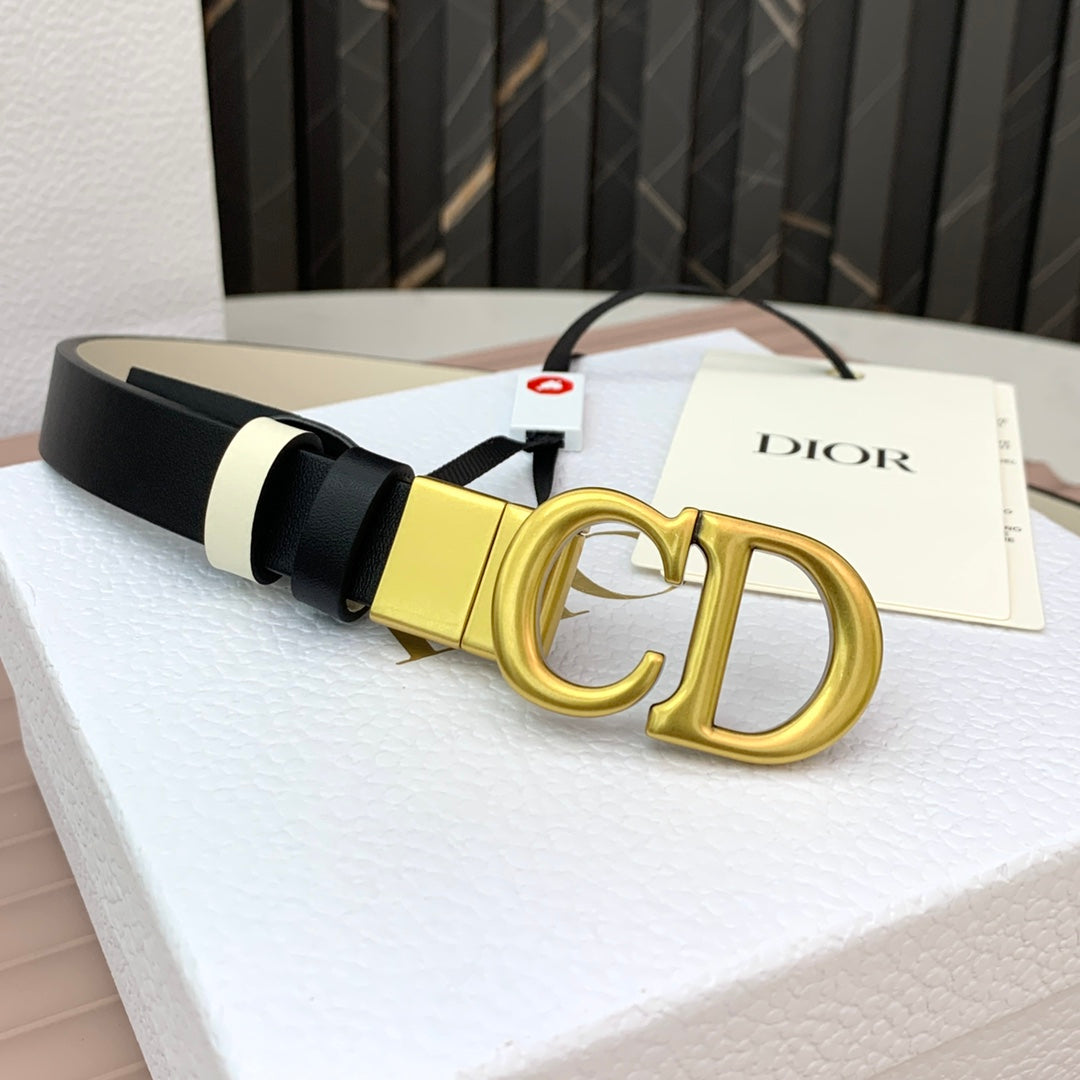DIOR 25S BELT 20 MM IN BLACK CALFSKIN 568723