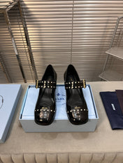 MARY JANE PUMPS IN BLACK GLOSSY CALFSKIN