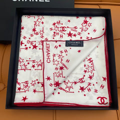 CHANEL 25S SCARF 90 IN SILK 704601