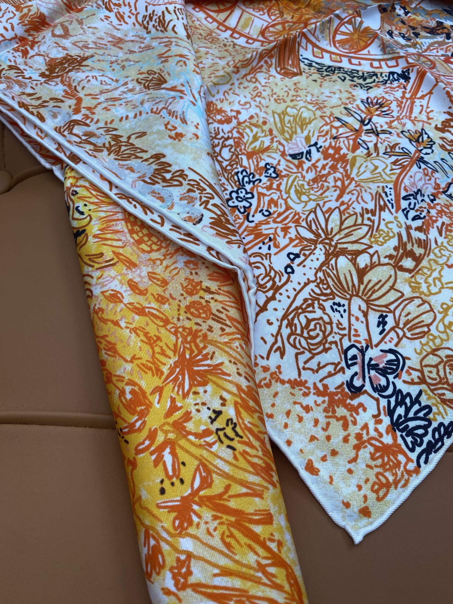 HERMES 25S SCARF 90 IN SILK 703689