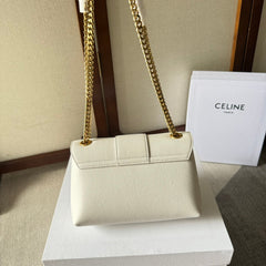MEDIUM CELINE VICTOIRE BAG 23 IN SOFT YELLOW CALFSKIN