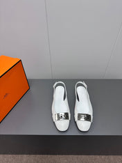 INNOCENTE SLINGBACK IN WHITE CALFSKIN