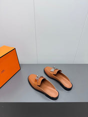 0Z MULE IN BRONZE BROWN LAMBSKIN