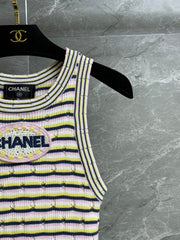 CC 2025 Dress Pink Yellow mix Black Tencel