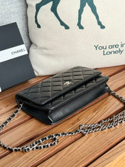 CC WOC ENTRUPY 19 BAG IN BLACK CALFSKIN