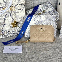 CARO SCARLET WALLET 11 IN BEIGE MACROCANNAGE CALFSKIN