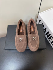LOAFER IN PENNY BROWN SUEDE AND SOLF FLEECE LINING