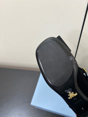 BOW MARY JANE PUMPS WITH T-STRAP IN BLACK VELVET