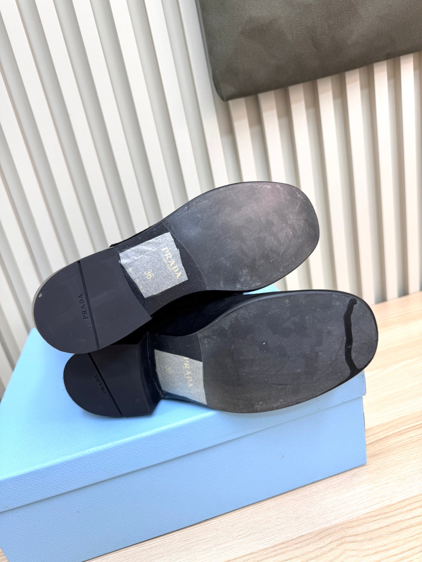 PRADA 25S LOW-CUT BOOTS IN BLACK SUEDE