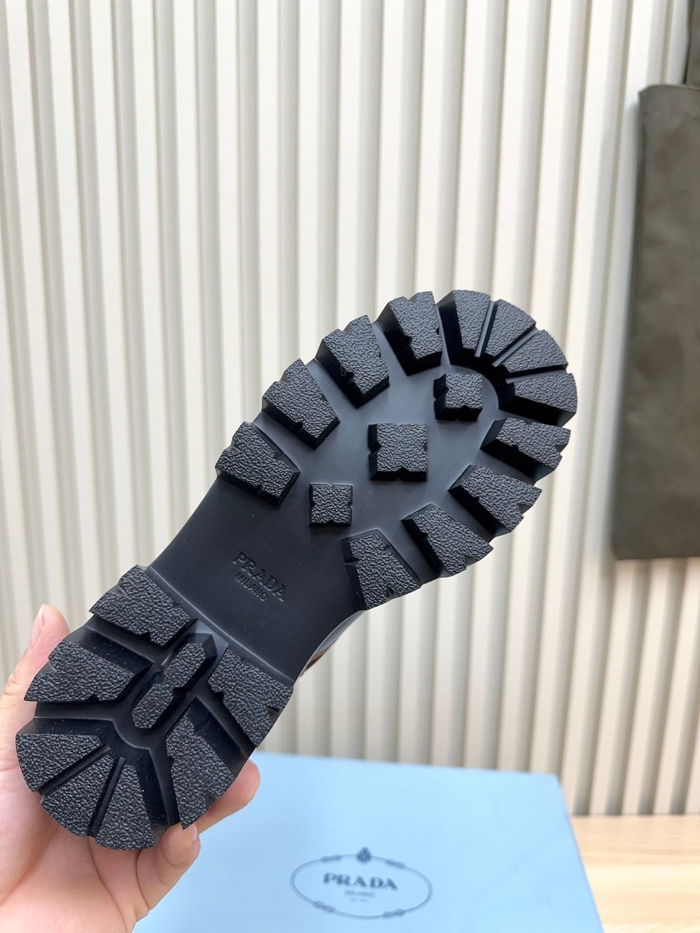 PRADA 25S MARTIN BOOTS IN DARK BROWN CALFSKIN FUR-LINED