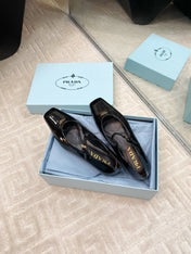 MARY JANE FLATS SQUARE TOE IN BLACK PATENT SHEEPSKIN