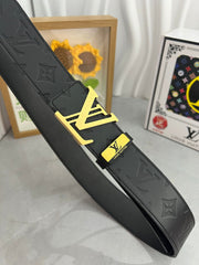LV 25S BELT 38 MM IN BLACK CALFSKIN 593277