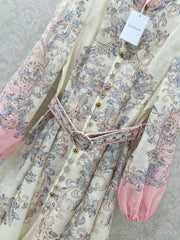 ZIMMERMANN SHORT DRESS WITH A STAND COLLAR 275114