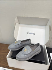 MOCCASIN 2.5 CM IN ASH GRAY PREMIUM LAMBSKIN