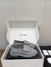 MOCCASIN 2.5 CM IN ASH GRAY PREMIUM LAMBSKIN