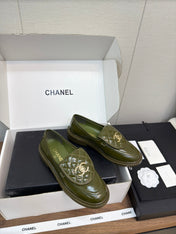 MOCCASIN 2.5 CM IN ARMY GREEN PREMIUM LAMBSKIN