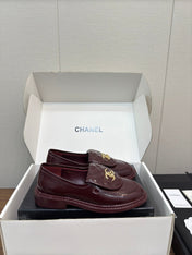 MOCCASIN 2.5 CM IN MAHOGANY RED PREMIUM LAMBSKIN