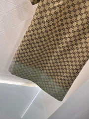 GG Beige Monogram Crystal Embellished Mini Dress