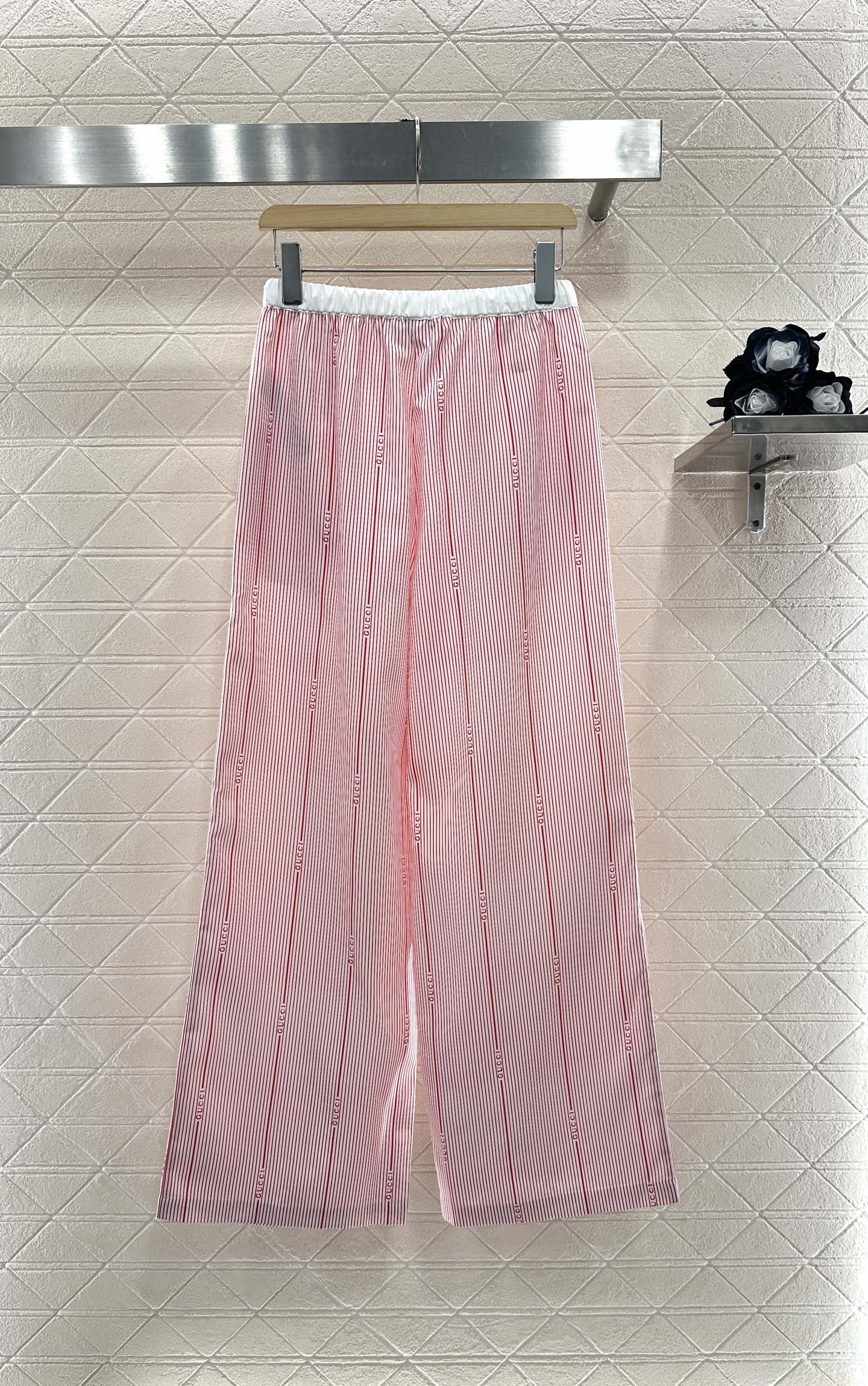 GUCCI STRIPED WIDE-LEG PANTS 276518