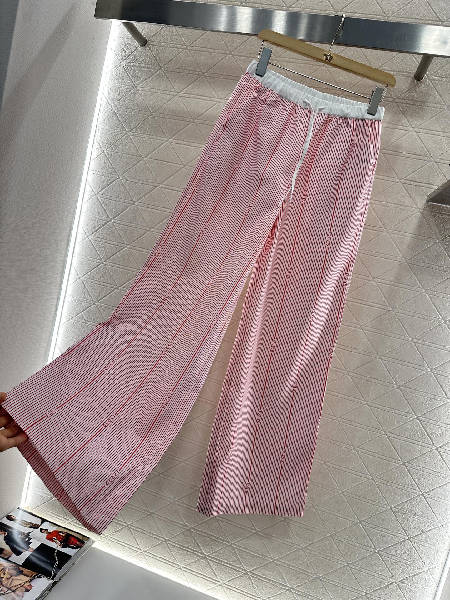 GUCCI STRIPED WIDE-LEG PANTS 276518