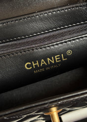 KELLY SHOPPING BAG 19 IN BLACK CALFSKIN GOLD HARDWARE