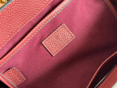SMALL JACKIE TOTE 24 IN BURGUNDY LAMBSKIN