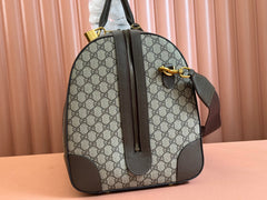 SAVOY LARGE DUFFLE BAG 50 IN BEIGE AND EBONY GG SUPREME CANVAS