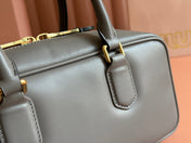 ARCADIE BAG 27 IN DARK GREY SHINY CALFSKIN