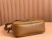 BLONDIE SMALL SHOULDER BAG 21 IN BROWN SMOOTH CALFSKIN