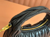 WANDER MATELASSÉ HANDBAG 23 IN BLACK LAMBSKIN