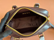 ARCADIE MATELASSÉ BAG 19 IN CHESTNUT BROWN LAMBSKIN GOLD HARDWARE