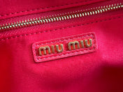 ARCADIE MATELASSÉ BAG 24 IN CERISE RED CALFSKIN GOLD HARDWARE