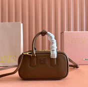 ARCADIE BAG 19 IN TAWNY BROWN SHINY CALFSKIN