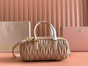 ARCADIE MATELASSÉ BAG 27 IN MISCHKA BEIGE LAMBSKIN