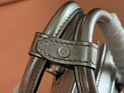 ARCADIE MATELASSÉ BAG 19 IN SILVER GLOSSY CALFSKIN GOLD HARDWARE