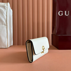 SOFTBIT CONTINENTAL WALLET 19 IN WHITE GRAINY CALFSKIN GOLD HARDWARE