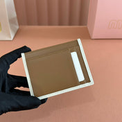 MATELASSÉ NAPPA LEATHER CARD HOLDER BROWN